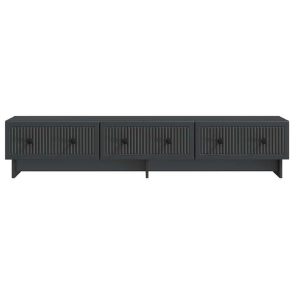 TV-skåp med låda Svart 147 x 34,5 x 30 cm Konstruerat trä