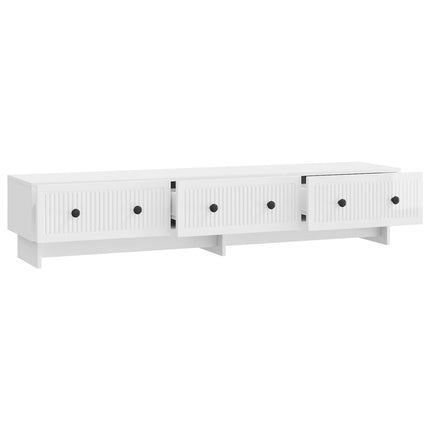 TV-skåp Vit högglans 147 x 34,5 x 30 cm Konstruerat trä