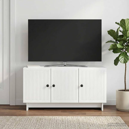 TV-skåp Vit 99 x 34,5 x 50 cm Konstruerat trä