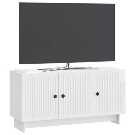 TV-skåp Vit högglans 99 x 34,5 x 50 cm Konstruerat trä