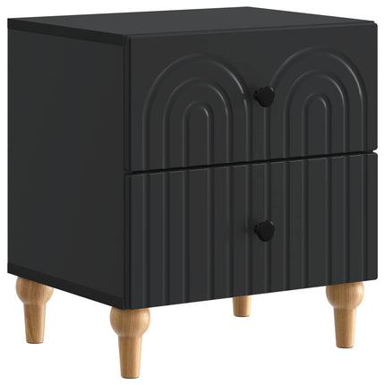 Nattduksbord 2 pcs Svart 43 x 34,5 x 48 cm Konstruerat trä