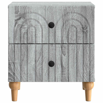Nattduksbord med låda 2 pcs Grå sonoma-ek 43 x 34,5 x 48 cm