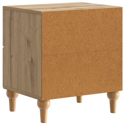 Nattduksbord 2 pcs Artisan-ek 43 x 34,5 x 48 cm Konstruerat trä