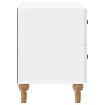 Nattduksbord Vit högglans 62 x 34,5 x 48 cm Konstruerat trä