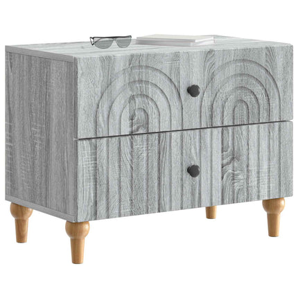 Nattduksbord Grå sonoma-ek 62 x 34,5 x 48 cm Konstruerat trä