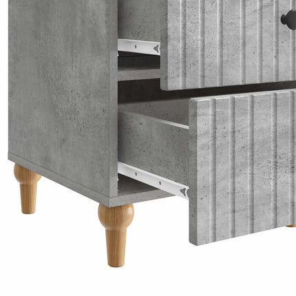Nattduksbord Betonggrå 43x 41 x 66,5 cm Konstruerat trä