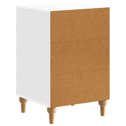 Nattduksbord Vit högglans 43x 41 x 66,5 cm Konstruerat trä