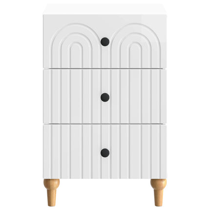 Nattduksbord Vit högglans 43x 41 x 66,5 cm Konstruerat trä
