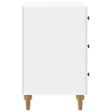 Nattduksbord Vit högglans 43x 41 x 66,5 cm Konstruerat trä
