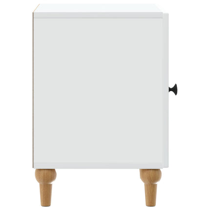 Nattduksbord Vit 43 x 34,5 x 50 cm Konstruerat trä