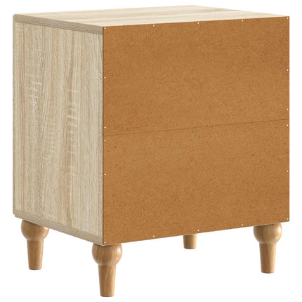 Nattduksbord 2 pcs Sonoma-ek 43 x 34,5 x 50 cm Konstruerat trä