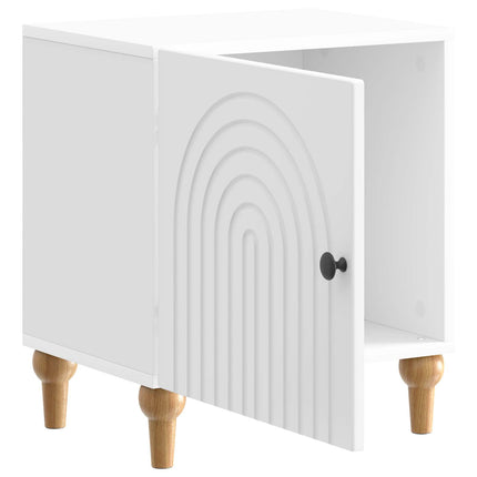 Nattduksbord 2 pcs Vit högglans 43 x 34,5 x 50 cm
