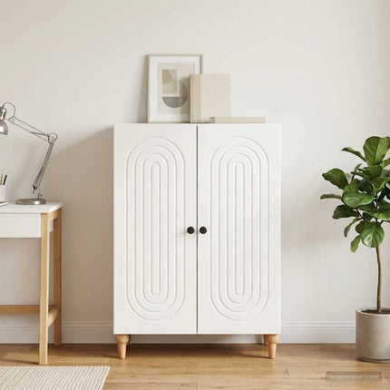 Sideboard Vit högglans 66 x 34,5 x 90 cm Konstruerat trä