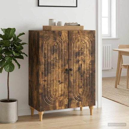 Sideboard Rökt ek 66 x 34,5 x 90 cm Konstruerat trä