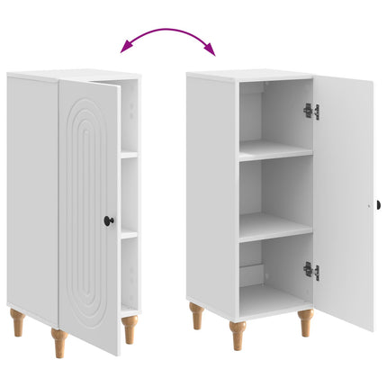 Sideboard Vit högglans 33 x 34,5 x 90 cm Konstruerat trä