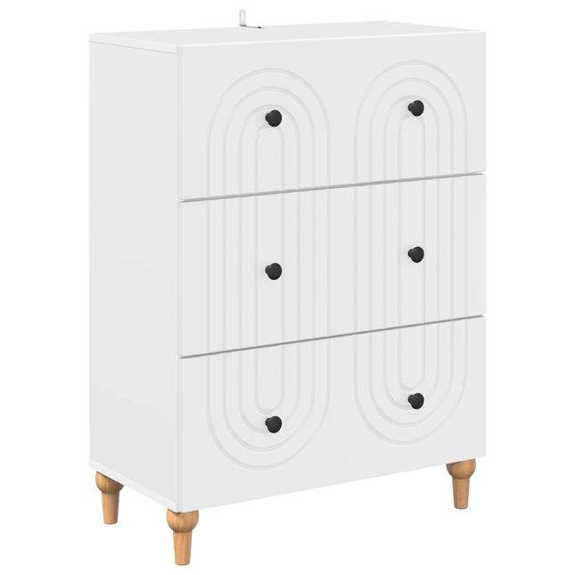 Lådans skåp Vit 66 x 34,5 x 90 cm Konstruerat trä