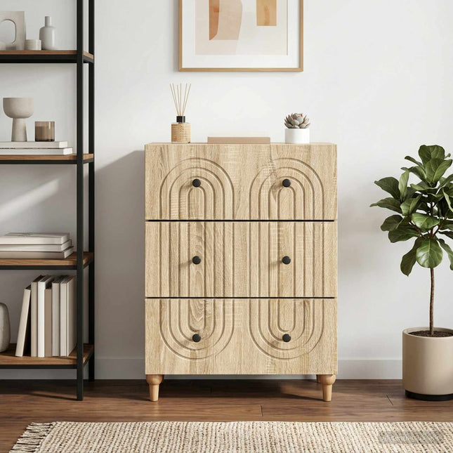 Lådans skåp Sonoma-ek 66 x 34,5 x 90 cm Konstruerat trä