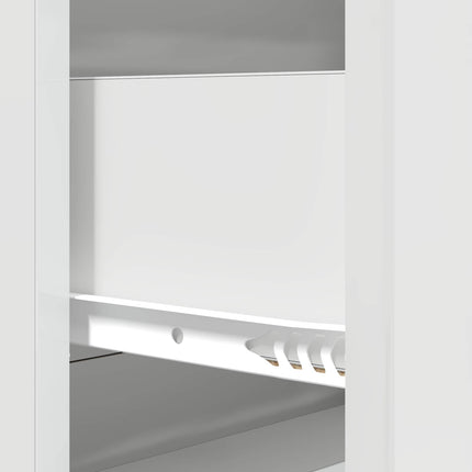Lådans skåp Vit högglans 66 x 34,5 x 90 cm Konstruerat trä
