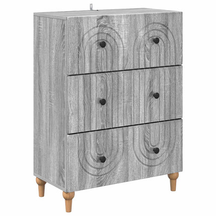 Lådans skåp Grå sonoma-ek 66 x 34,5 x 90 cm Konstruerat trä