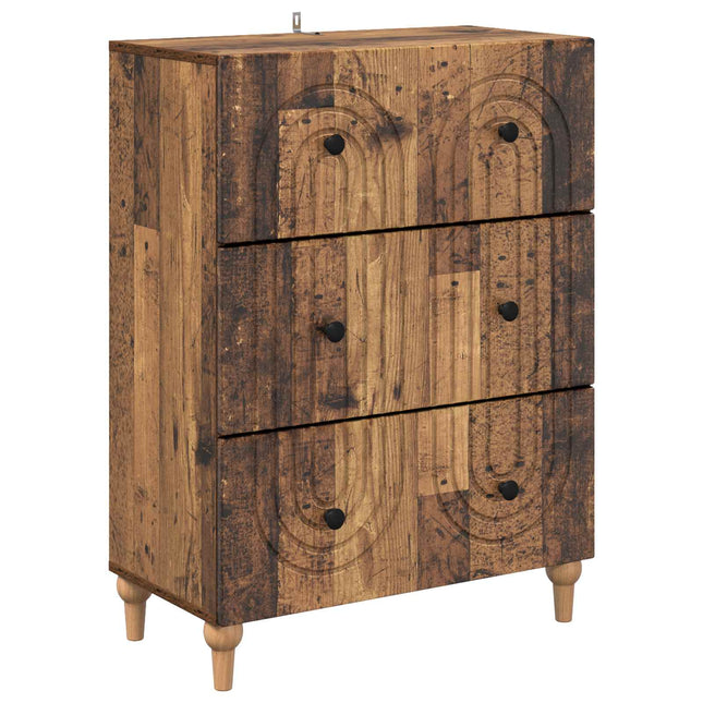 Lådans skåp Gammalt trä 66 x 34,5 x 90 cm Konstruerat trä