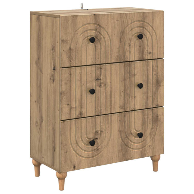 Lådans skåp 66 x 34,5 x 90 cm Konstruerat trä Artisan-ek