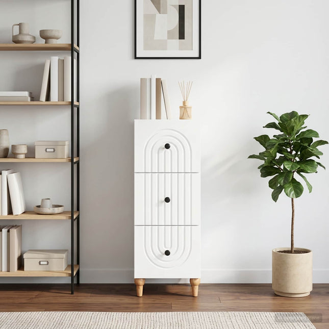 Lådans skåp Vit 33 x 34,5 x 90 cm Konstruerat trä