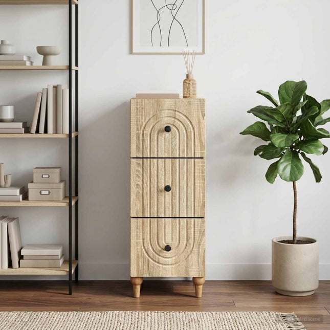 Lådans skåp 33 x 34,5 x 90 cm Konstruerat trä Sonoma-ek