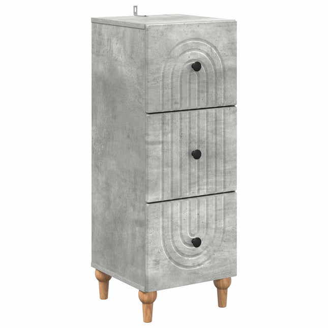 Lådans skåp 33 x 34,5 x 90 cm Konstruerat trä Betonggrå