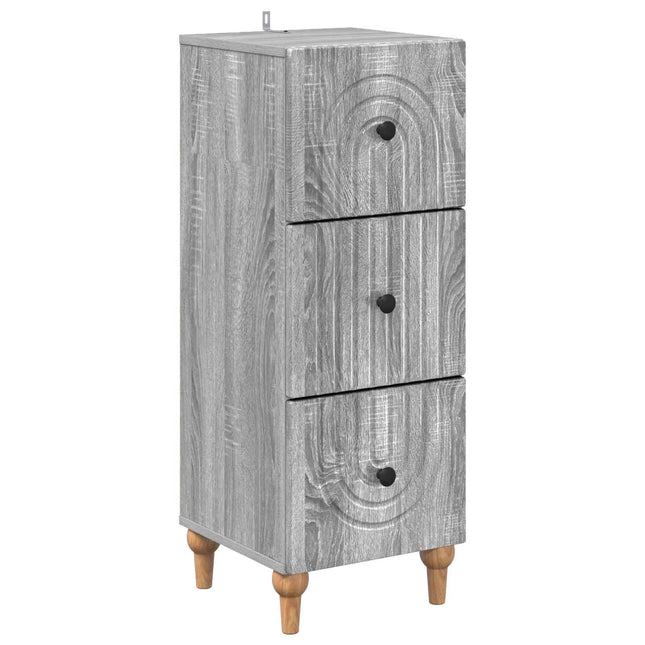 Lådans skåp 33 x 34,5 x 90 cm Konstruerat trä Grå sonoma-ek