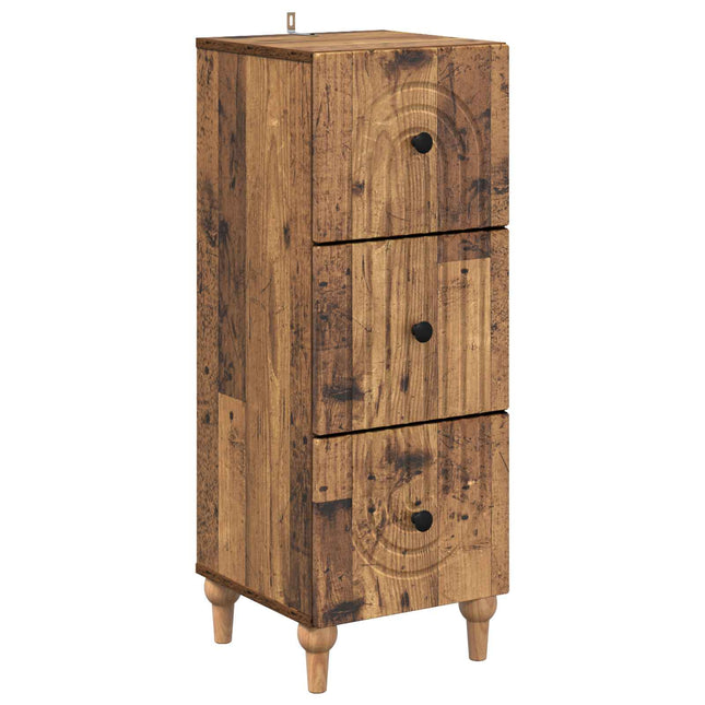 Lådans skåp 33 x 34,5 x 90 cm Konstruerat trä Gammalt trä