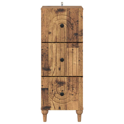 Lådans skåp Gammalt trä 33 x 34,5 x 90 cm Konstruerat trä