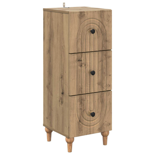 Lådans skåp 33 x 34,5 x 90 cm Konstruerat trä Artisan-ek