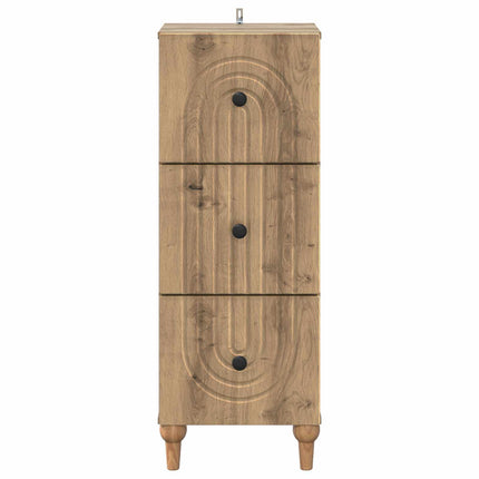 Lådans skåp Artisan-ek 33 x 34,5 x 90 cm Konstruerat trä