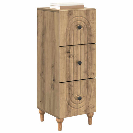 Lådans skåp Artisan-ek 33 x 34,5 x 90 cm Konstruerat trä