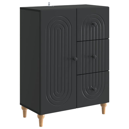 Sideboard med låda Svart 66 x 34,5 x 90 cm Konstruerat trä