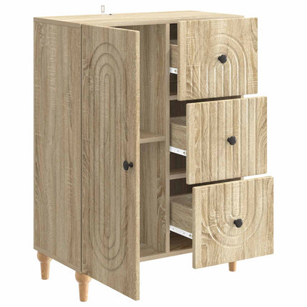 Sideboard med låda Sonoma-ek 66 x 34,5 x 90 cm Konstruerat trä