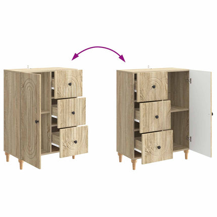 Sideboard med låda Sonoma-ek 66 x 34,5 x 90 cm Konstruerat trä