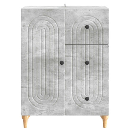 Sideboard med låda Betonggrå 66 x 34,5 x 90 cm Konstruerat trä