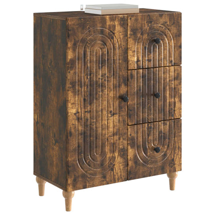 Sideboard med låda Rökt ek 66 x 34,5 x 90 cm Konstruerat trä