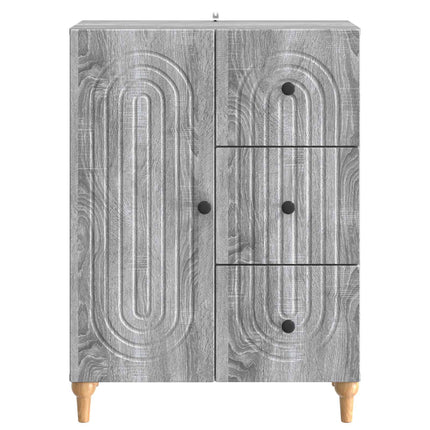 Sideboard Grå sonoma-ek 66 x 34,5 x 90 cm Konstruerat trä