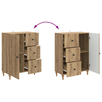 Sideboard med låda Artisan-ek 66 x 34,5 x 90 cm Konstruerat trä