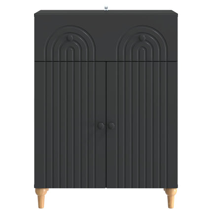 Sideboard med låda Svart 66 x 34,5 x 90 cm Konstruerat trä