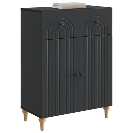 Sideboard med låda Svart 66 x 34,5 x 90 cm Konstruerat trä