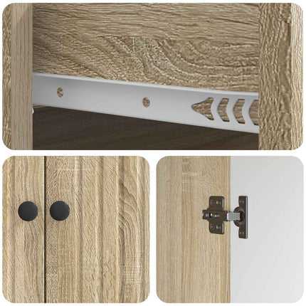 Sideboard med låda Sonoma-ek 66 x 34,5 x 90 cm Konstruerat trä