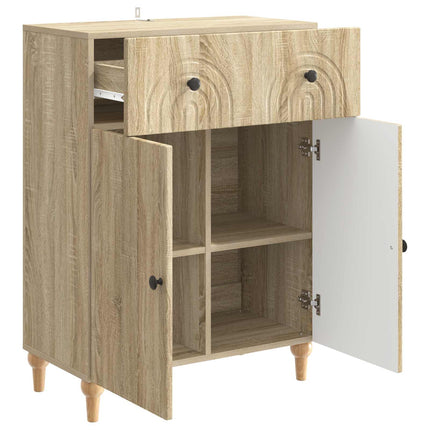 Sideboard med låda Sonoma-ek 66 x 34,5 x 90 cm Konstruerat trä
