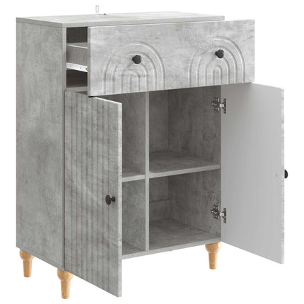 Sideboard med låda Betonggrå 66 x 34,5 x 90 cm Konstruerat trä