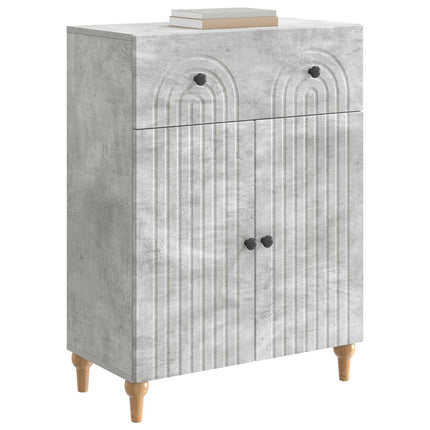 Sideboard med låda Betonggrå 66 x 34,5 x 90 cm Konstruerat trä