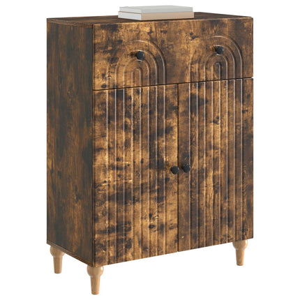 Sideboard med låda Rökt ek 66 x 34,5 x 90 cm Konstruerat trä