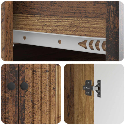 Sideboard Gammalt trä 66 x 34,5 x 90 cm Konstruerat trä