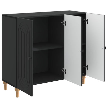 Sideboard Svart 89 x 34,5 x 80 cm Konstruerat trä